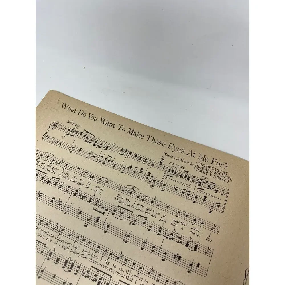 1916 What Do You Want To Make Those Eyes At Me For Sheet‎ Music
